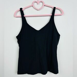 lululemon athletica Black Camisole with built in bra Size 12